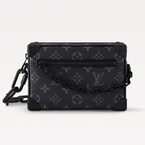 Louis Vuitton Mini Soft Trunk Shoulder Bag Canvas Black